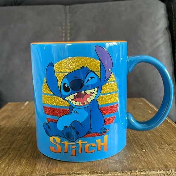 Disney Other - Disney “Stitch” 20 FL Oz Mug Blue exterior with Orange Interior (10)